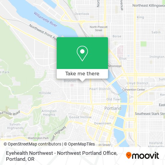 Mapa de Eyehealth Northwest - Northwest Portland Office