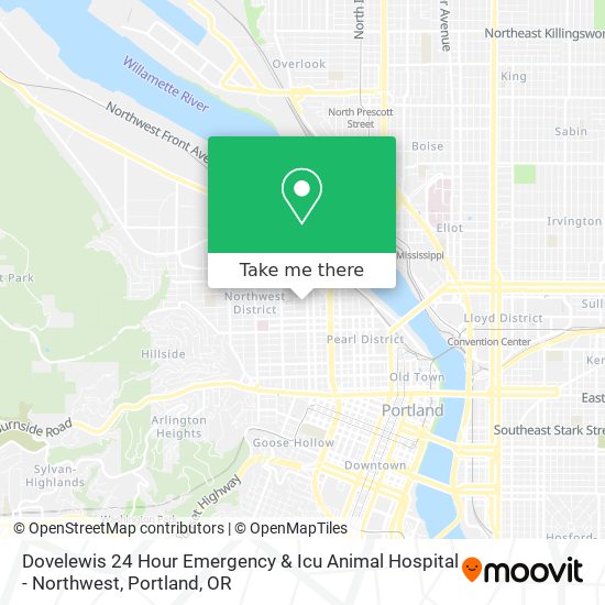 Dovelewis 24 Hour Emergency & Icu Animal Hospital - Northwest map