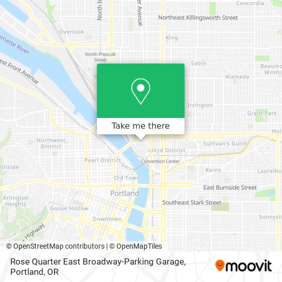 Rose Quarter East Broadway-Parking Garage map