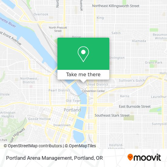 Portland Arena Management map