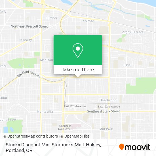 Mapa de Stankx Discount Mini Starbucks Mart Halsey