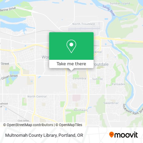 Multnomah County Library map