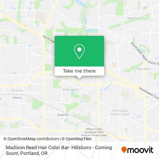 Madison Reed Hair Color Bar- Hillsboro - Coming Soon! map