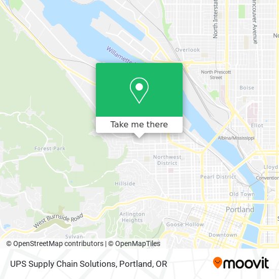 Mapa de UPS Supply Chain Solutions