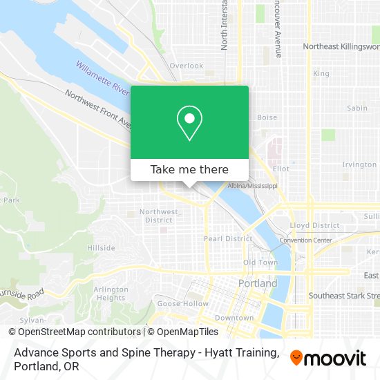 Mapa de Advance Sports and Spine Therapy - Hyatt Training