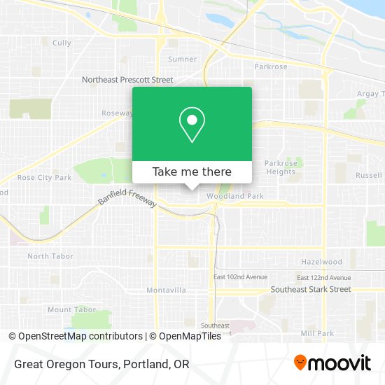 Great Oregon Tours map