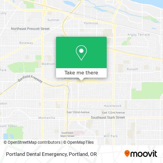 Mapa de Portland Dental Emergency