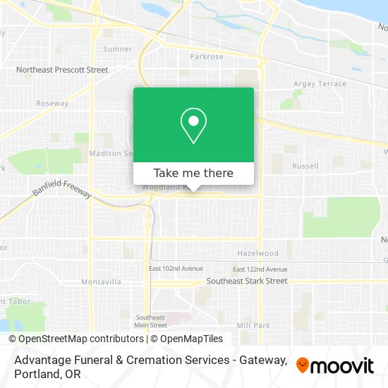 Advantage Funeral & Cremation Services - Gateway map