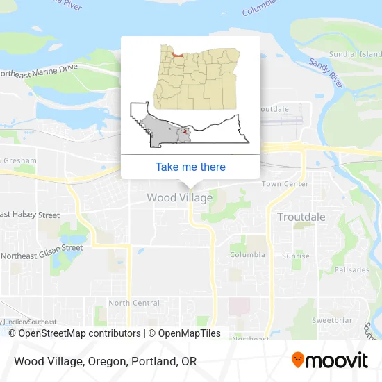 Mapa de Wood Village, Oregon