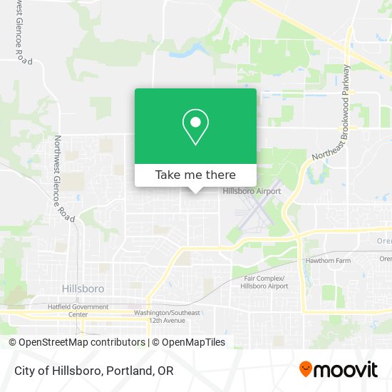 City of Hillsboro map