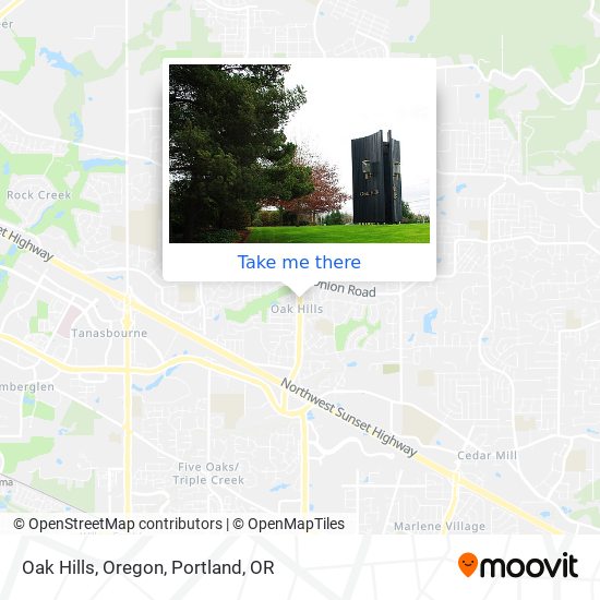 Mapa de Oak Hills, Oregon