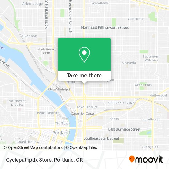 Mapa de Cyclepathpdx Store