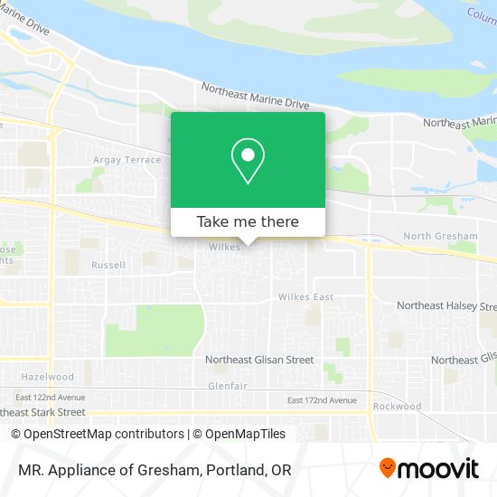 Mapa de MR. Appliance of Gresham