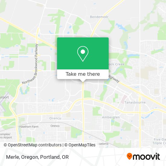 Mapa de Merle, Oregon
