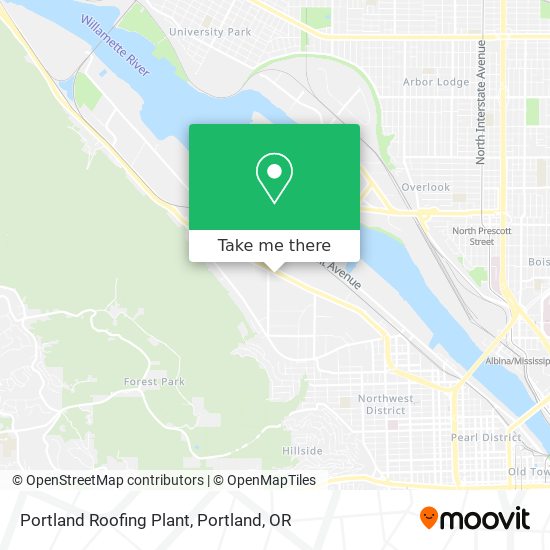 Mapa de Portland Roofing Plant