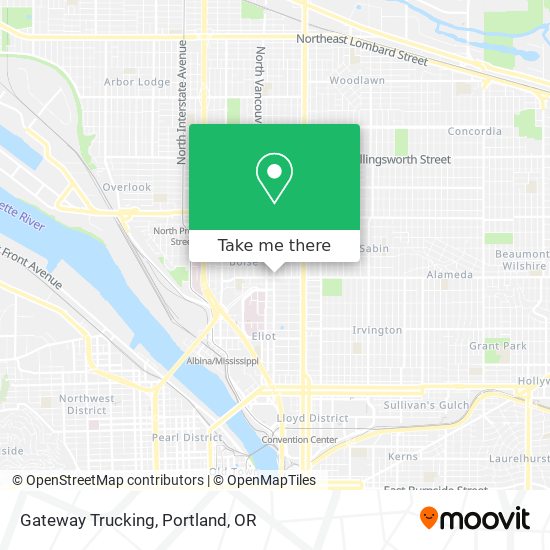 Mapa de Gateway Trucking