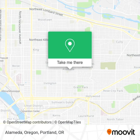 Mapa de Alameda, Oregon