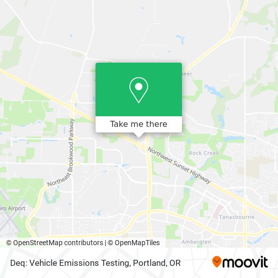 Deq: Vehicle Emissions Testing map