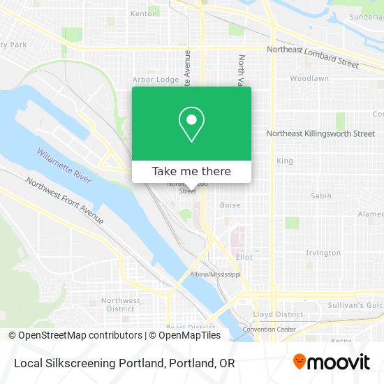 Mapa de Local Silkscreening Portland