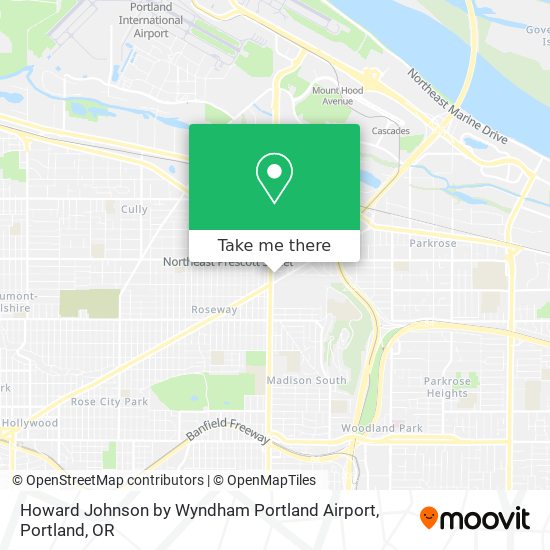 Howard Johnson by Wyndham Portland Airport map