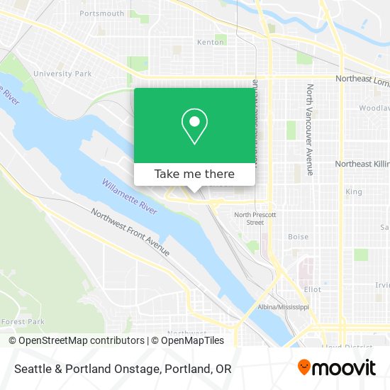 Mapa de Seattle & Portland Onstage