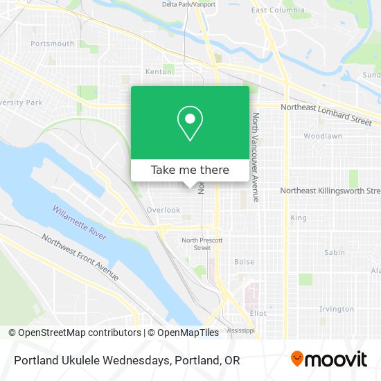 Mapa de Portland Ukulele Wednesdays