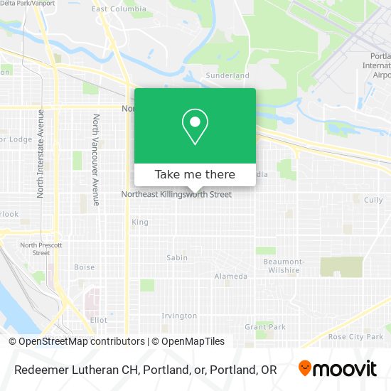 Mapa de Redeemer Lutheran CH, Portland, or