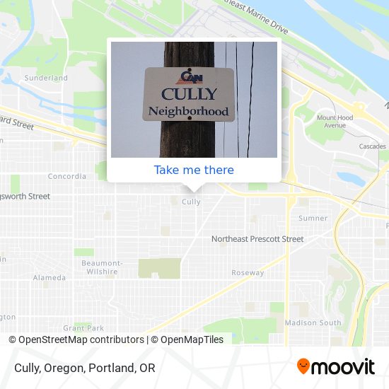 Mapa de Cully, Oregon