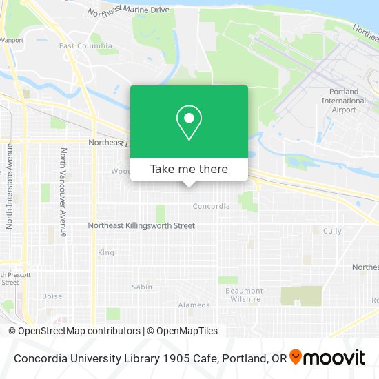 Mapa de Concordia University Library 1905 Cafe