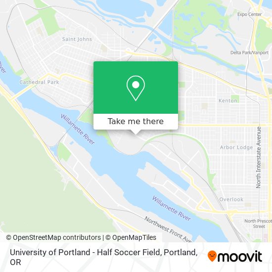 University of Portland - Half Soccer Field map