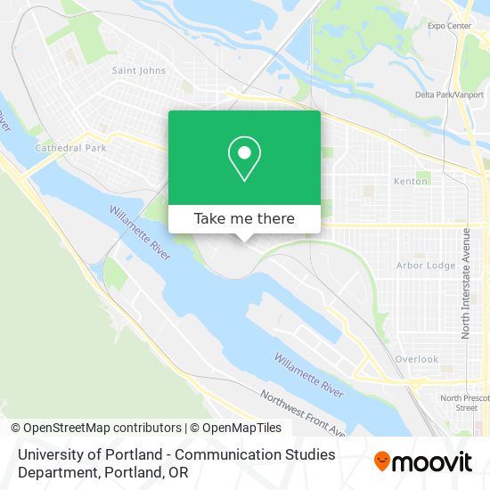 Mapa de University of Portland - Communication Studies Department