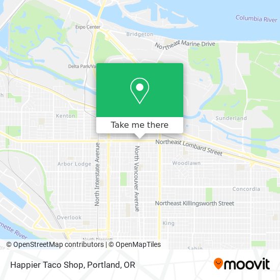 Happier Taco Shop map