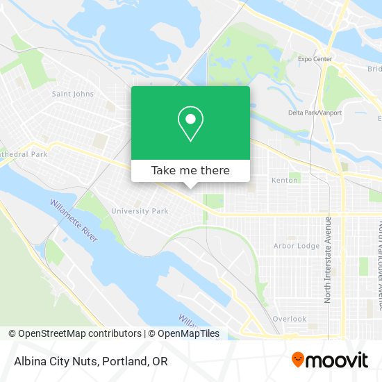 Albina City Nuts map