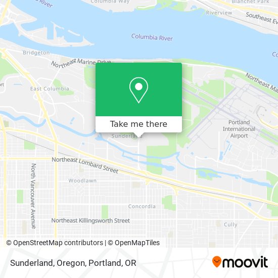Sunderland, Oregon map