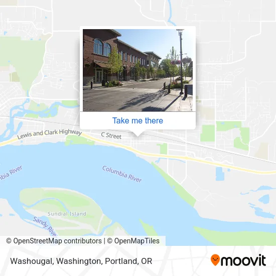 Mapa de Washougal, Washington