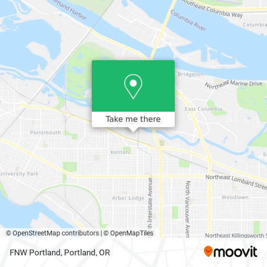 Mapa de FNW Portland