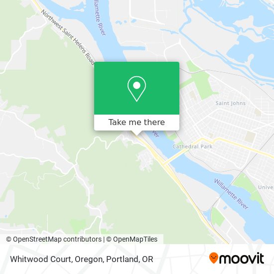 Whitwood Court, Oregon map