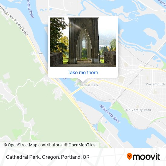 Mapa de Cathedral Park, Oregon