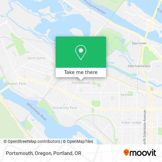 Mapa de Portsmouth, Oregon