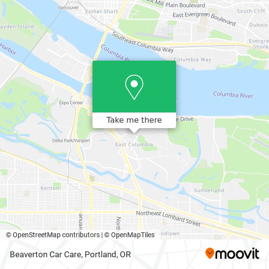 Beaverton Car Care map