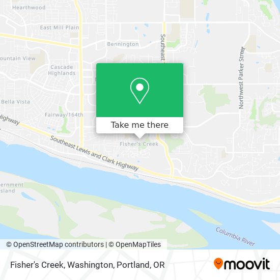 Mapa de Fisher's Creek, Washington
