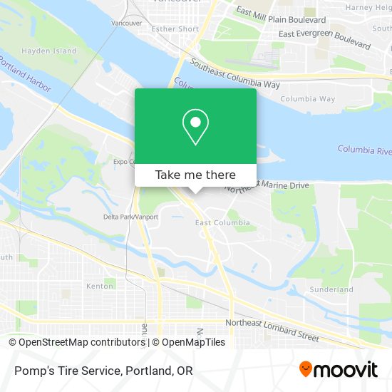 Pomp's Tire Service map