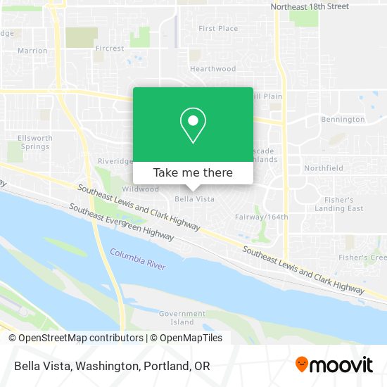 Mapa de Bella Vista, Washington