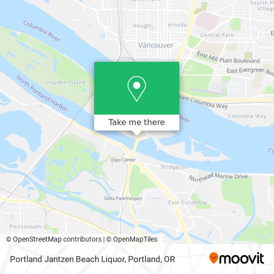 Mapa de Portland Jantzen Beach Liquor