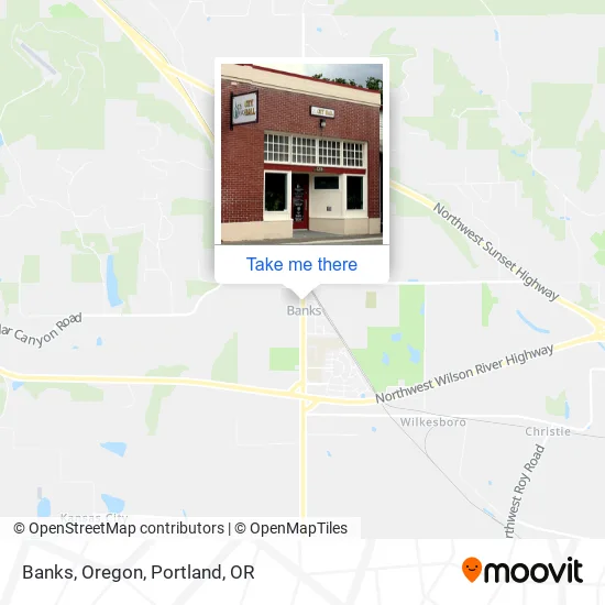 Mapa de Banks, Oregon