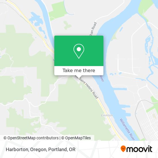 Harborton, Oregon map