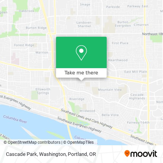 Cascade Park, Washington map