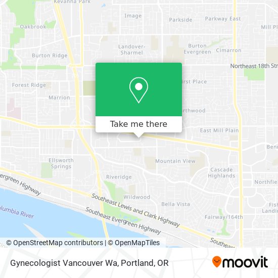 Gynecologist Vancouver Wa map