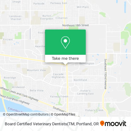 Mapa de Board Certified Veterinary Dentists