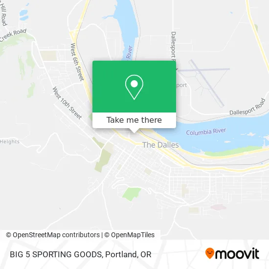 BIG 5 SPORTING GOODS map
